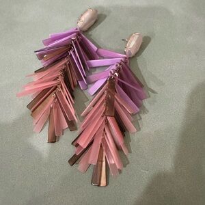 Kendra Scott Justine - Pink and Purple Fringe Earrings